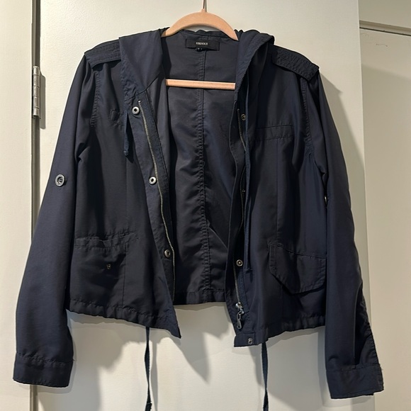 EUC Forever 21 Lightweight Navy Jacket - Picture 2 of 5